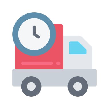 dağıtım kamyonu ikonu vektör çizimi