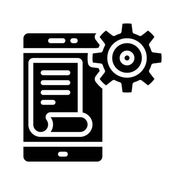 Mobil Politika Yönetimi simgesi çizimi 