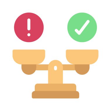 Risk VS Ödül simgesi, vektör illüstrasyonu basit tasarım