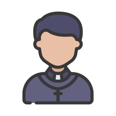 Rahip simgesi vektör illüstrasyon tasarımı