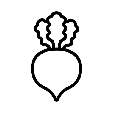 Bir pancar sebzesinin izole edilmiş silueti.