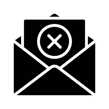 Kötü E- posta simgesi, vektör illüstrasyonu