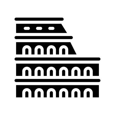 Kolezyum simgesi vektör illüstrasyon tasarımı