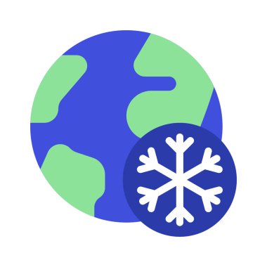 Küresel Soğutma düz simgesi, vektör illüstrasyonu 