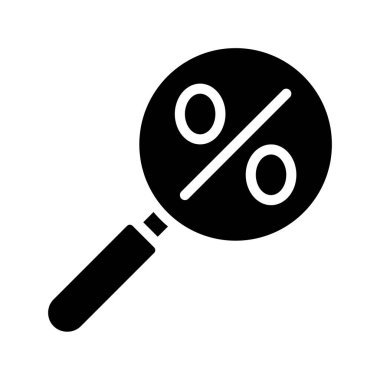 İlgi Büyüten Cam ikon vektör illüstrasyonu 