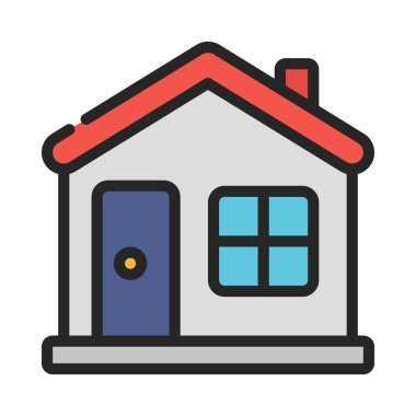 ev simgesi, vektör illüstrasyonu 