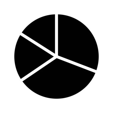 Pie Chart Data beyaz arkaplanda izole edildi. Mali ve iş konsepti.