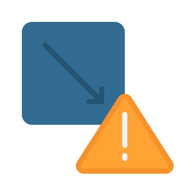 Azaltılmış Risk simgesi, vektör illüstrasyonu basit tasarım