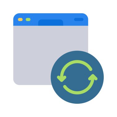 Web Sitesi Güncelleme simgesi, vektör illüstrasyonu