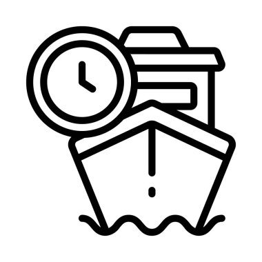 Zamanlanmış Sevkiyat web simgesi vektör çizimi