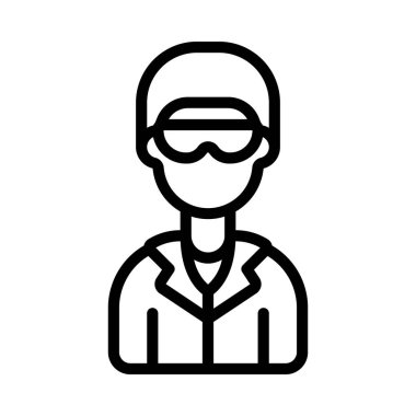 Bilim adamı sembolü vektör illüstrasyonu   