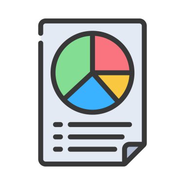 Turta Çizelgesi Belgesi beyaz arkaplanda izole edildi. Mali ve iş konsepti.