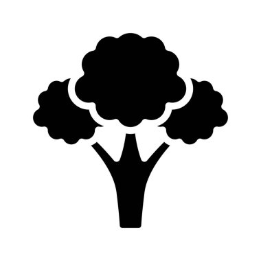  Beyaz arkaplanda brokoli sebzesi, vektör illüstrasyonu