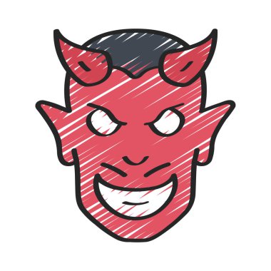 Devil Web simgesi vektör illüstrasyonu