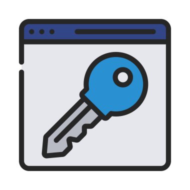 Web Sitesi Anahtarı, vektör illüstrasyonu basit tasarım