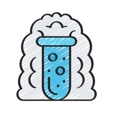 Deney simgesi vektör illüstrasyon tasarımı