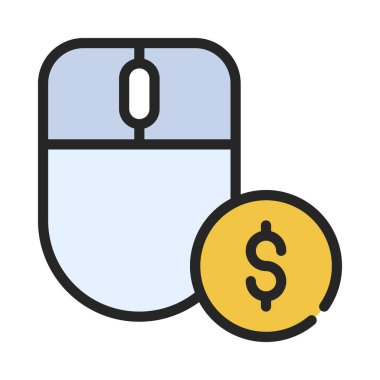 Kişi başına Maliyet Tıklama Web vektör resimlemesi