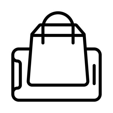 AR Alışveriş Mobil Web simgesi vektör çizimi