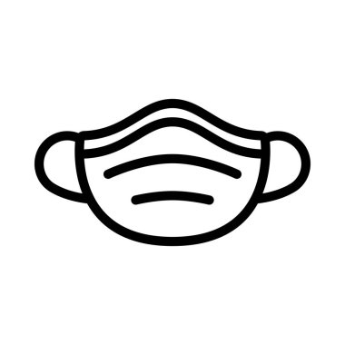 yüz maskesi web simgesi vektör çizimi