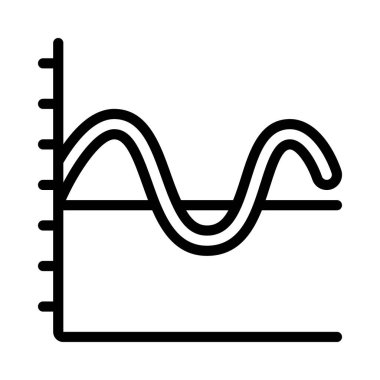 business Wave Grafik simgesi, vektör illüstrasyonu