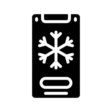 Mobil Isıtma Uygulaması simgesi, vektör illüstrasyonu basit tasarım