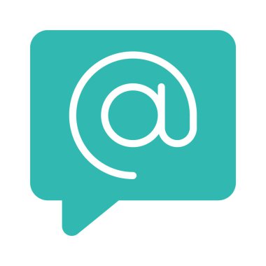 İmza İleti simgesi, vektör illüstrasyonunda  