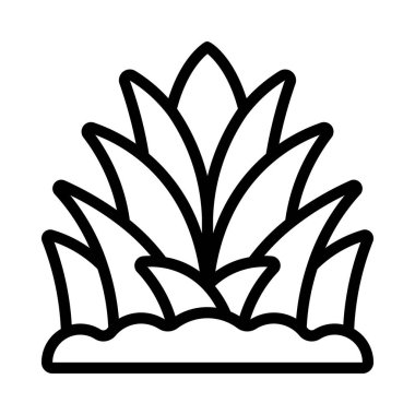 İzole edilmiş çimen simgesi. vektör çizimi tasarımı