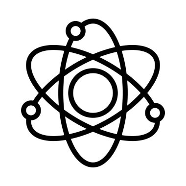 Bilim Atomları Sembol düz ikon vektör çizimi