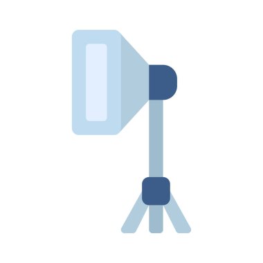 Yumuşak Kutu Işıklandırma yassı simgesi, vektör illüstrasyonu 