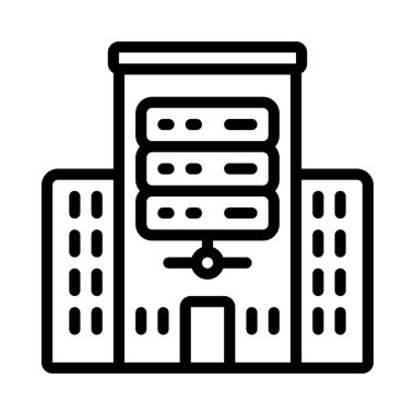 Veri Merkezi simgesi, vektör illüstrasyonu   