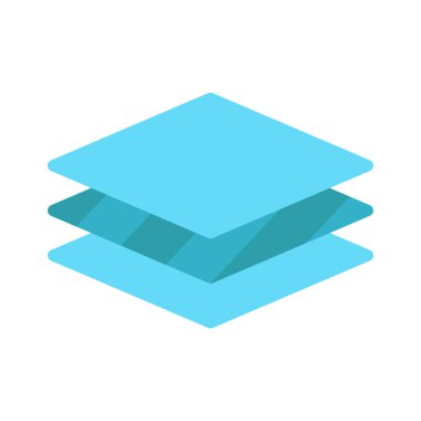 Üç Katman Web simgesi vektör illüstrasyonu