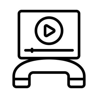 Video Çağrısı Web simgesi vektör çizimi