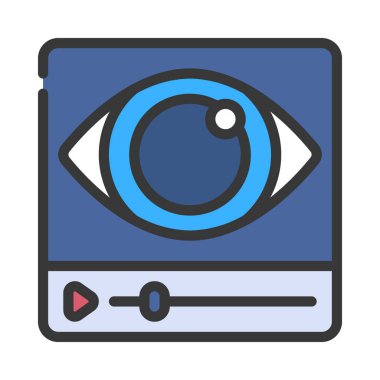 Video Görünümü simge vektör illüstrasyon tasarımı