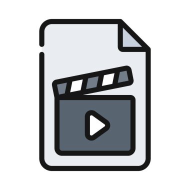 Film Dosyası simgesi, vektör illüstrasyonu