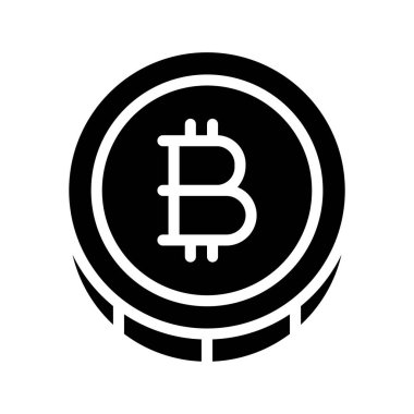 bitcoin. Web simgesi basit illüstrasyon