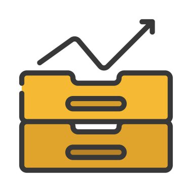 Geliştirilmiş Veri Örgütü simgesi, vektör illüstrasyonu  