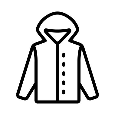 Yağmurlu Mac Coat düz simgesi, vektör illüstrasyonu 