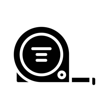 Teyp Ölçü ağ ikonu vektör illüstrasyonu