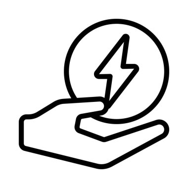 Elektrik Simgesinin vektör illüstrasyonu