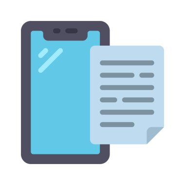 Smartphone Belge simgesi, vektör illüstrasyonu  