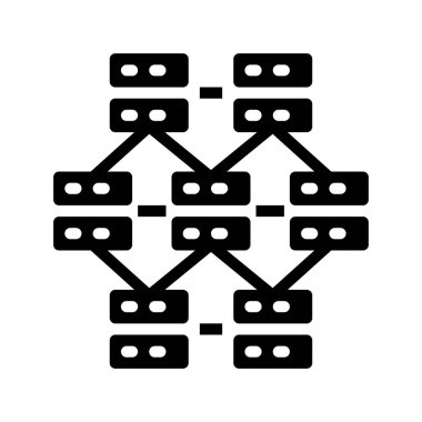 veritabanı sunucu simgesi. İnce çizgi işareti. Beyaz arkaplanda izole edilmiş web illüstrasyonu sembolü