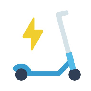 Elektrikli scooter simge vektör illüstrasyon