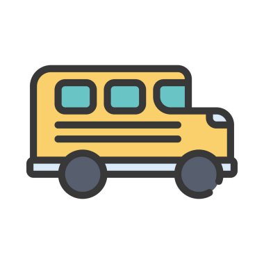 okul servisi web simgesi vektör illüstrasyonuName