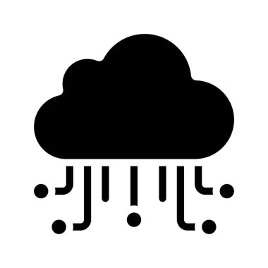 bulut teknolojisi web simgesi vektör çizimi