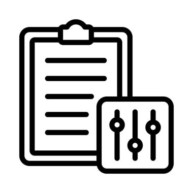 Planlama Denetimi simge vektör illüstrasyon tasarımı