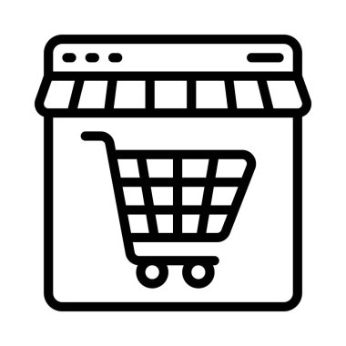 Etrade web simgesi, vektör illüstrasyonu                