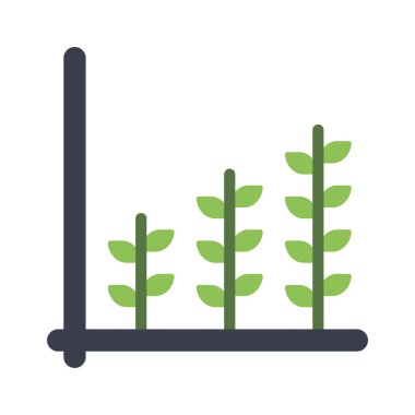 Organik Büyüme web simgesi vektör illüstrasyonu