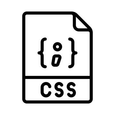 CSS web simgesi vektör illüstrasyonu