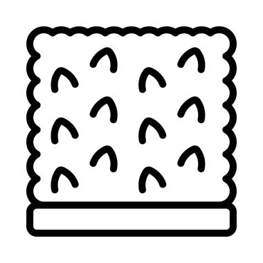 Çit düz simgesi, vektör illüstrasyonu 