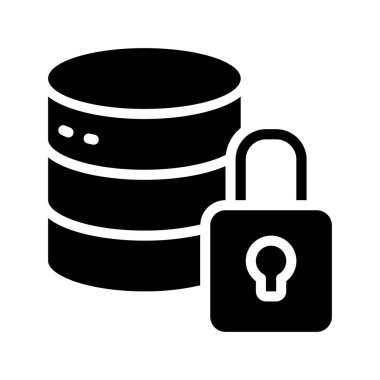 Kilitli Veri simgesi, vektör illüstrasyonu  